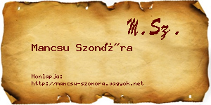 Mancsu Szonóra névjegykártya